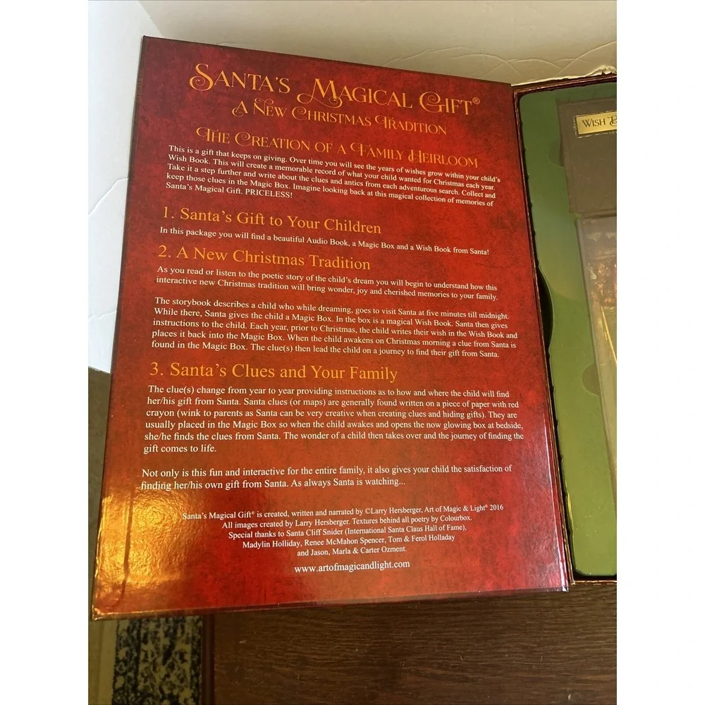 Santa's Magical Gift -A New Christmas Tradition Audio Book, Magic Box & Wishbook